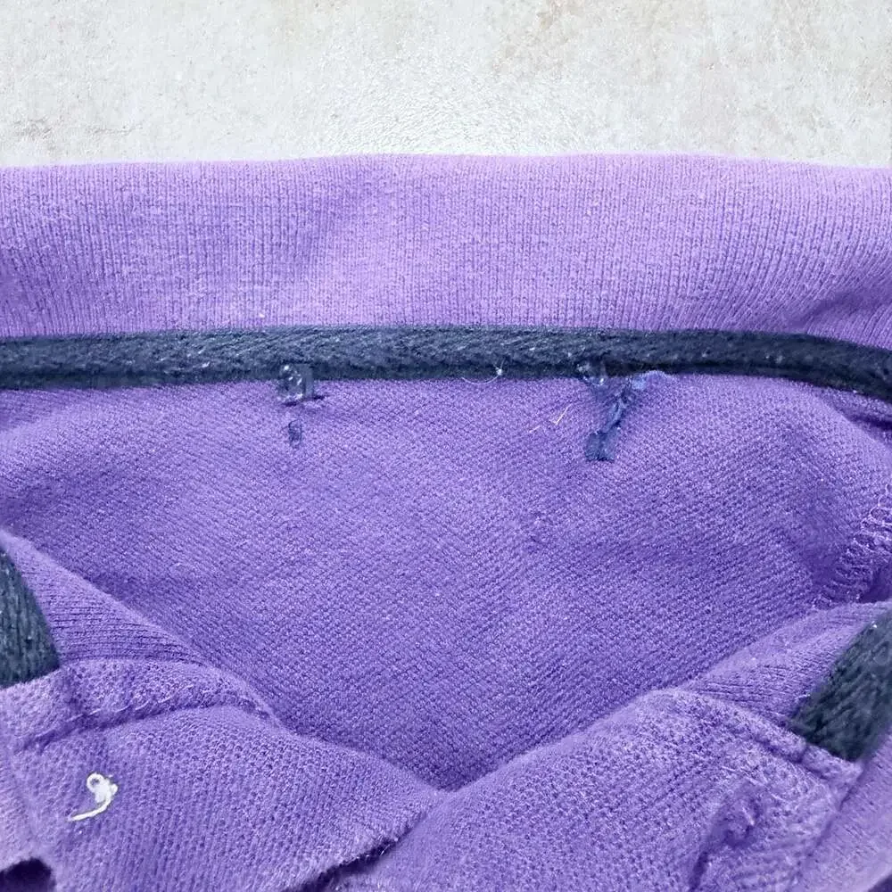 Polo Ralph Lauren Purple Short Sleeve Big Pony Polo Shirt with Number 3 Patch